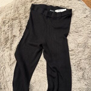 Boohoo Kids Charcoal Ribbed Leggings